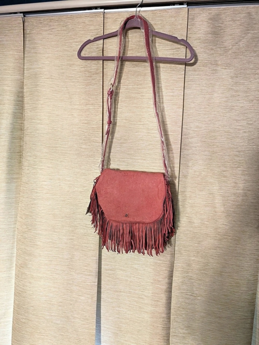 Itzy & Ali Fringe Crossbody Bag in Pink NWT